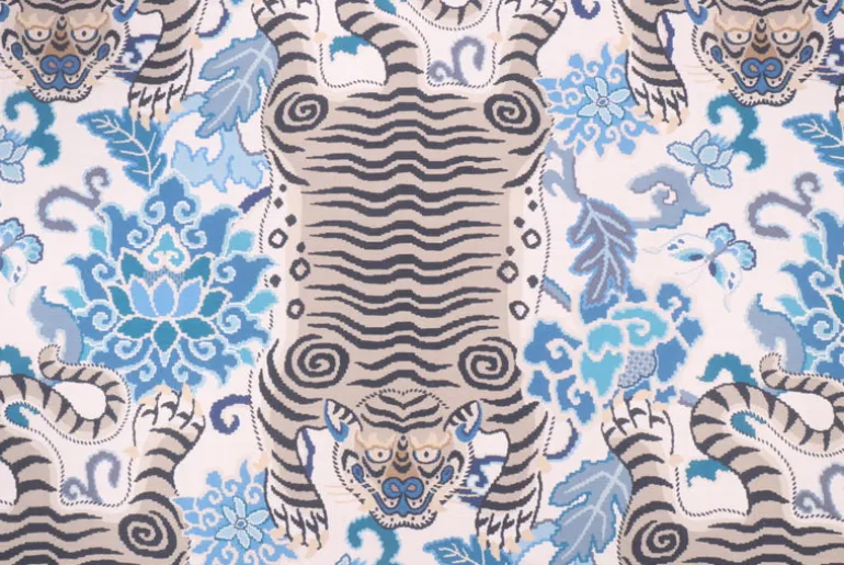 Tiger Eye Blue Moon P Kaufmann Fabric
