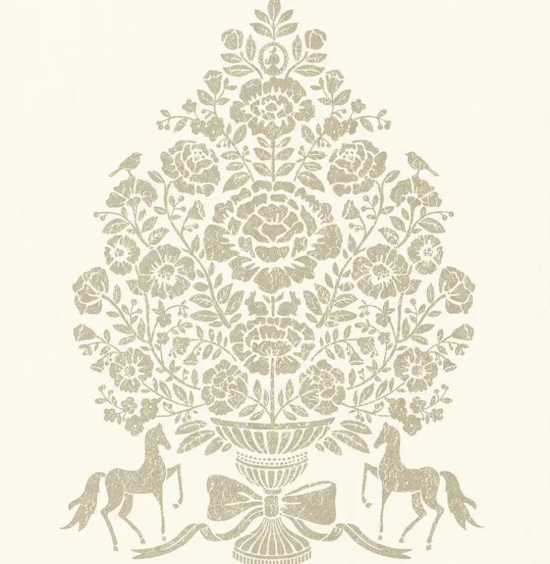 Till Cream President Damask Wallpaper