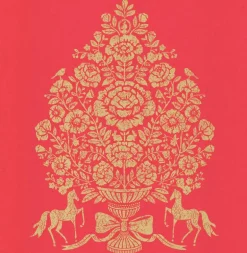 Till Red President Damask Wallpaper