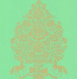 Till Turquoise President Damask Wallpaper