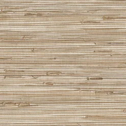 Ting Taupe Grasscloth Wallpaper
