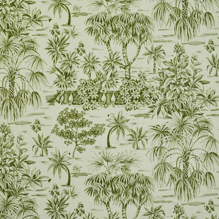 Turks Toile Olive P/Kaufmann Fabric