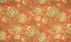 Valdosta Pompeii Turquoise And Red Paisley Floral Fabric Swavelle