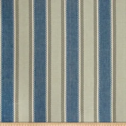 Valencia Stripe Blue Aqua Laura Kiran Fabric