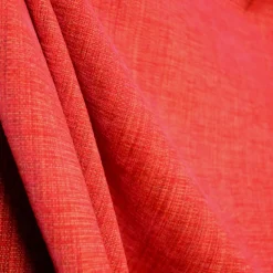 Vermillion 2 Sunset Red Orange Solid Chenille Texture Upholstery Fabric