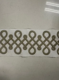 Vocal Coconut Embroidered Fabricut Trim