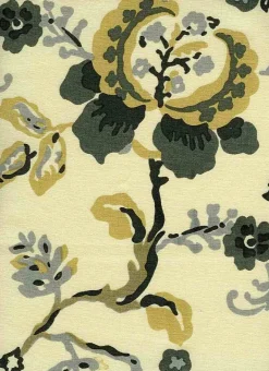 Watercolor Print Gunmetal Laura Kiran Fabric