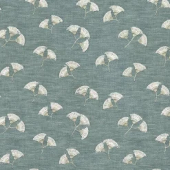 Whispering Leaf Emb 410541 Chambray PK Lifestyles Fabric