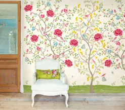 White Morning Glory Wallpaper Mural