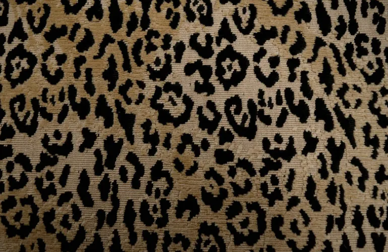 Wild Thing Coin Leopard Spot Cut Velvet Abbey Shea Fabric