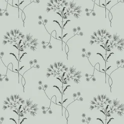 Wildflower Wedding Band (Blue)/Black Magnolia Home Vol. II Wallpaper