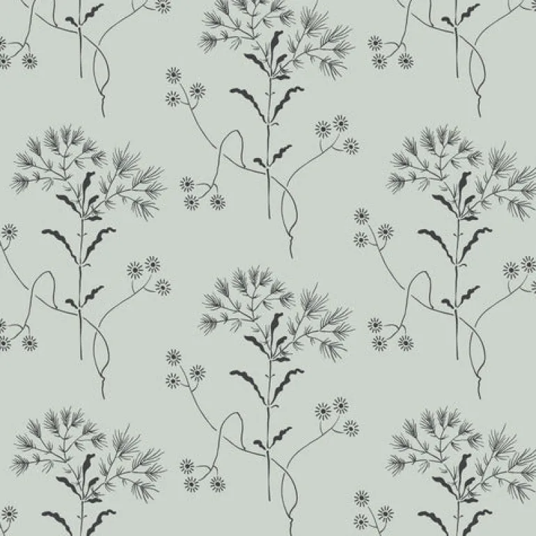 Wildflower Wedding Band (Blue)/Black Magnolia Home Vol. II Wallpaper