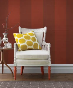 Yi Min Red Grasscloth Wallpaper