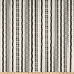 Zagreb Stripe Black Laura Kiran Fabric