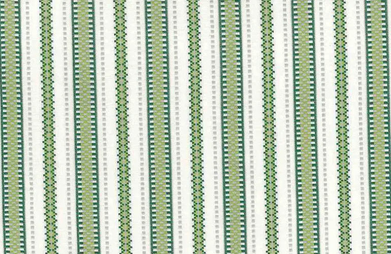 Zagreb Stripe Green Laura Kiran Fabric