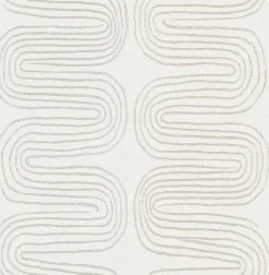 Zephyr Grey Abstract Stripe Wallpaper